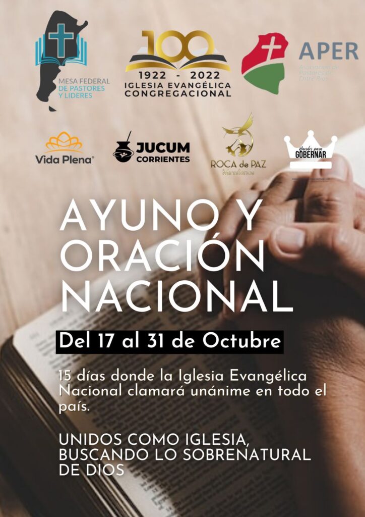 Convocatoria de Ayuno y Oracion de la IEC Argentina